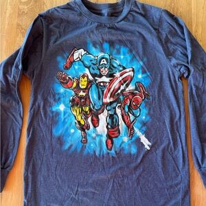 Marvel Heroes Kids Long Sleeve Tee - Navy